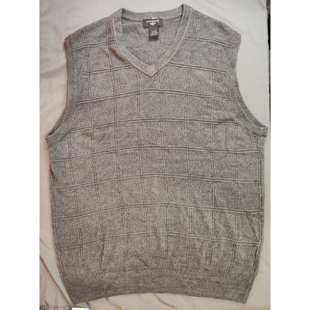 Men's Docker's Sweater Vest Graphite Gray XL